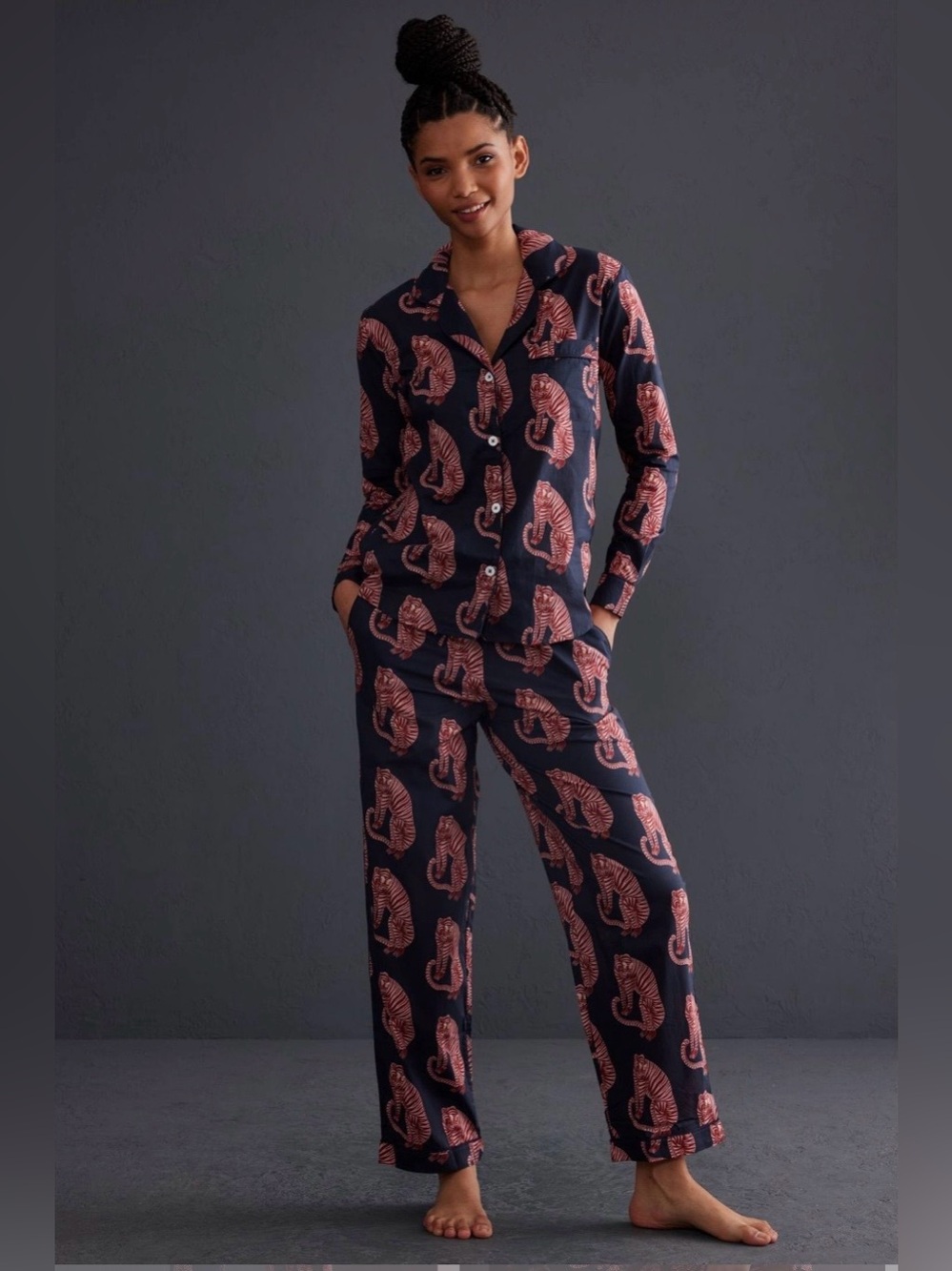 🛍️Desmond & Dempsey XS Tiger Print Pajama Set